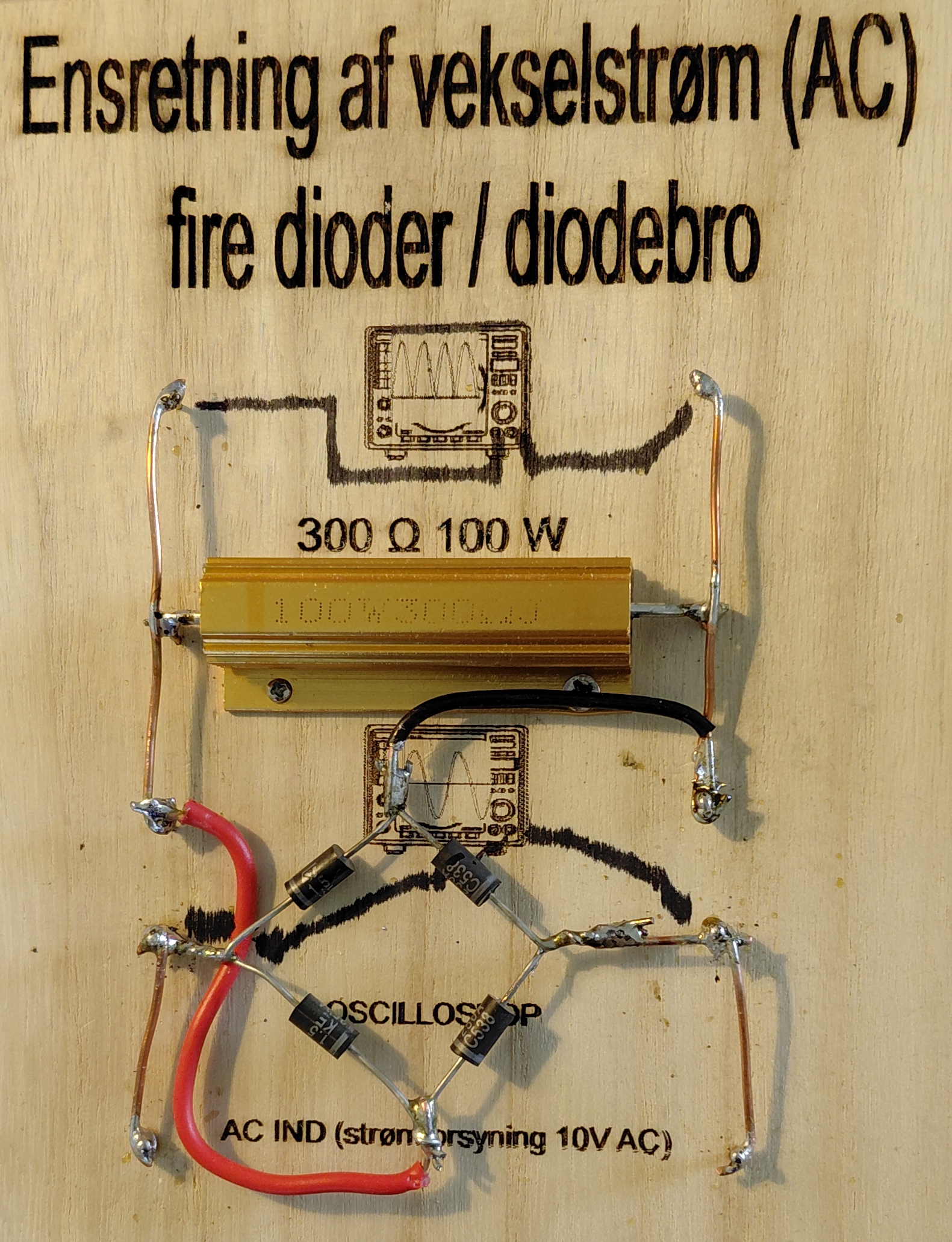 Opstilling med fire dioder
